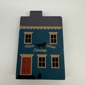 Cats Meow Village Main Street‎ Carriage 2 Sided Holiday Vintage 1985